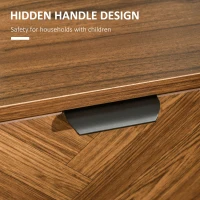 HOMCOM Bedside Table, Nightstand for Bedroom, End Side Table Dresser Storage with 2 Drawers, Walnut Brown(m-6)