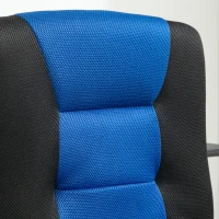 HOMCOM Folding Floor Chair for Adults Teens, 360 Degree Swivel Gaming Chair, 6 Positions Adjustable Lazy Sofa, Blue(m-10)