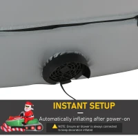 HOMCOM 5.2ft Christmas Inflatable Santa Claus with Snowmobile, LED Lighted  for Home Indoor Outdoor Garden Lawn Decoration Party Prop(m-6)