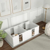 PawHut Whelping Box for Dogs and Puppies, Dog Birth Supplies Indoor w/ Adjustable Height Doors, for Small Sized Dogs(m-8)