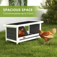PawHut Nesting Boxes for Chickens, Chicken Coop Accessories with Asphalt Roof for Indoor Outdoor Use, Up to 2 Hens(m-4)