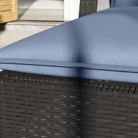 Outsunny Foldable Chaise Lounge Cushion Set of 2, Outdoor Lounge Chair Cushion Set, UPF50+ 200gsm Fabric, 76" x 23", Blue(m-9)