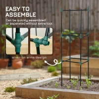 Outsunny 3 Pack Tomato Cage Set, 72 Inch DIY Tomato Plant Support Trellis, Tomato Trellis for Climbing Vegetables, Flowers and Fruits, Dark Green(m-5)