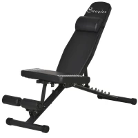 Soozier Multi-purpose Weight Bench Workout Bench with Adjustable Seat and Back Angle for Home Gym(m-2)