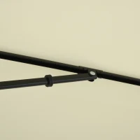 Outsunny 6.5x4ft Rectangle Patio Umbrella Aluminum Tilt Adjustable Garden Parasol  Sun Shade Outdoor Canopy Cream White(m-10)