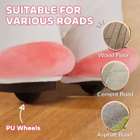 Qaba Kids Ride on Unicorn, 6V Battery Powered Electric Ride on Animal Toy w/ Music Forward, Foot Pedal for Aged 18-36 Months(m-7)