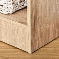 HOMCOM 5-Tier Bookcase, Storage Bookshelf, Display Shelves with Adjustable Shelves for Living Room, Home Office, Nature Wood(m-7)