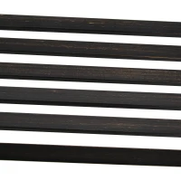 Outsunny 2-Person Porch Swing, Hanging Steel Patio Swing, Outdoor Swing Bench with Fleur-de-Lis Design for Garden Deck, 528 LBS Weight Capacity, Bronze(m-9)