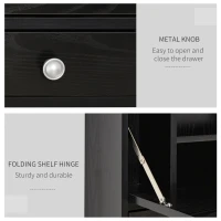 HOMCOM Wall Mounted Desk with Storage Shelves, Floating Desk with Foldable Tabletop, Space Saving Computer Writing Table for Home Office, 23.5 x 6 x 19.75 Inch, Black(m-7)