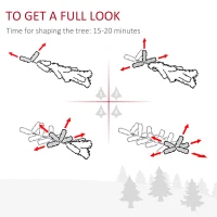 HOMCOM 7' Artificial Christmas Tree Douglas Fir Pencil Christmas Tree with 818 Realistic Branch Tips, Pink(m-5)