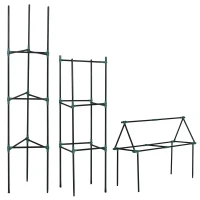 Outsunny 3 Pack Tomato Cage Set, 72 Inch DIY Tomato Plant Support Trellis, Tomato Trellis for Climbing Vegetables, Flowers and Fruits, Dark Green(m-2)