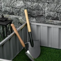 Outsunny 3' x 3' x 1' Raised Garden Bed, Galvanized Metal Planter Box for Vegetables Flowers Herbs, White(m-8)