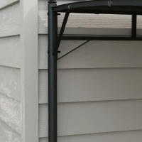 Outsunny 10' x 13' Outdoor Pergola with UV30+ Protection Canopy and Steel Frame for Porch, Patio, Deck, Backyard, Dark Grey(m-10)