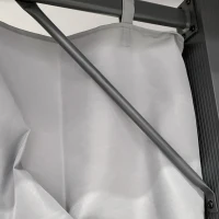 Outsunny 10' x 10' Patio Gazebo Outdoor Aluminum Frame Canopy Shelter with Curtains, Vented Roof for Garden, Lawn, Backyard and Deck, Grey(m-7)