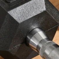 Soozier Hex Rubber Dumbbell Set for No Rolling(m-9)