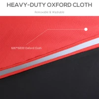 Aosom Folding Bicycle Cargo Trailer Cart Carrier Garden Use w/ Quick Release, Cover, Black/Red(m-5)