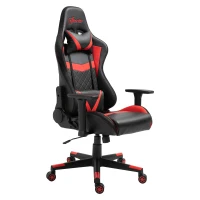 Vinsetto Racing Gaming Chair with RGB LED Lights, Adjustable Height, Gamer Office Chair, Computer Desk Chair, Black/Red(m-11)