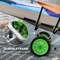 Soozier Kayak Cart Dolly Kayak Cart with Adjustable Width Green(m-7)