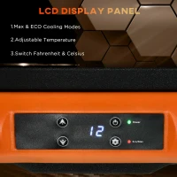 Outsunny 32 Quart Car Fridge, Portable Freezer, Electric Cooler Box with 12/24V DC and 100-240V AC for Camping, Driving, Picnic(m-5)