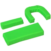 Outsunny 2PCS Adjustable Outdoor Lounge Chair, Garden Folding Chaise Lounge with Face Hole Reclining Tanning Chair Seat, Folding Camping Beach Lounging Bed w/ Head Support Green(m-10)