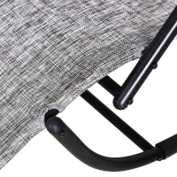 Outsunny Outdoor Rocking Chair, Chaise Lounge Pool Chair for Sun Tanning, Sunbathing Rocker, Armrests & Pillow for Patio, Lawn, Beach, Large, Gray(m-7)