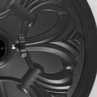 Outsunny 29lbs Cement Round Umbrella Base Heavy Duty 19" HDPE Parasol Stand, Black(m-10)