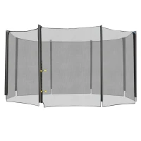 Aosom 12' Round Trampoline Enclosure Trampolining Bounce Safety Net Fence Replacement(m-2)