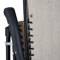 Outsunny 3pc Patio Rocking Chair Set, Folding Outdoor Rocking Chairs and Table Bistro Set w/ Breathable Mesh Seat & Backrest, Headrest for Park, Backyard, Garden, Cream White(m-10)