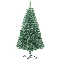 HOMCOM 6FT Indoor Christmas Tree Artificial Decoration Xmas Gift with Metal Stand 375 Tips(m-2)