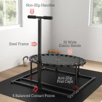 Soozier 2-in-1 38" Rebounder Trampoline for Adult, 8-Angle Adjustable Baseball Volleyball Soccer Rebounder Fitness Trampoline(m-6)