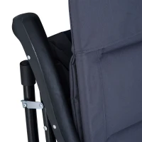 Outsunny Folding Rocking Chair Set of 2 Padded Rockers with Armrest, Navy Blue(m-10)