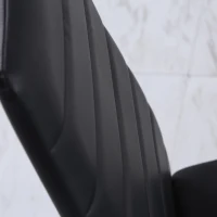 HOMCOM High Back Dining Chairs, Modern Upholstered PU Leather Accent Chairs with Metal Legs for Kitchen, Set of 4, Black(m-12)