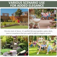 Outsunny 13" x 18" Ceramic Garden Stool with Woven Lattice Design & Glazed Strong Materials Decorative Outdoor Stool, Green(m-7)