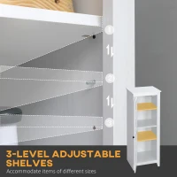 HOMCOM 48" Farmhouse Kitchen Pantry Storage Cabinet with Barn Door, Kitchen Pantry Cabinet with Adjustable Shelves, White(m-5)