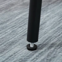 HOMCOM Bar Stools Set of 2, Upholstered Counter Height Bar Chairs, Kitchen Stools with Steel Legs(m-9)