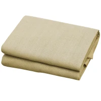 Outsunny Triangle 16.4' Canopy Sun Sail Shade Garden Cover UV Protector Outdoor Patio Lawn Shelter with Carrying Bag (Sand)(m-10)