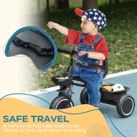 Qaba Tricycle for 2-5 Years Old, Toddler Bike with Adjustable Seat, Black(m-9)