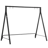 Outsunny Metal Swing Stand Swing Frame, Hanging Chair Stand Only, 528 LBS Weight Capacity, for Backyard, Patio, Lawn, Black(m-14)