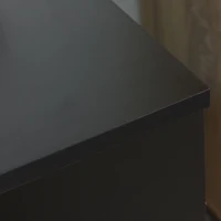 HOMCOM 3 Drawer Storage Cabinet, Mobile Desk Cabinet Under Desk with Wheels, Printer Stand for Home Office, Black(m-8)