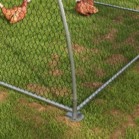 PawHut Metal Chicken Coop with Waterproof and Anti-UV Cover, Walk in Poultry Cage Outdoor for 14-18 Chickens, 10'x18.4'x7.2'(m-9)