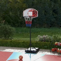Soozier Outdoor Basketball Hoop, 6-7FT Adjustable Basketball Goal with 28.3" Backboard, Wheels and Fillable Base(m-8)