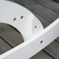 Outsunny Patio Rocking Chair Non-slip Porch Rocker for Balcony Garden Terrace Bamboo White(m-10)