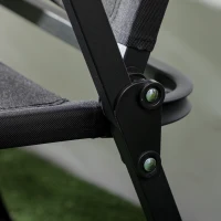 Outsunny Camping Chair, Lightweight Folding Chair, Portable Armchair, Excellent for Festivals, Fishing, Black(m-10)