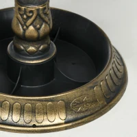 Outsunny 28" Antique Bird Bath Decorative Birdbath Bird Feeder Bowl with Planter Pedestal and Bird Statues, Bronze(m-9)
