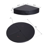Soozier Pole Dance Mat, 2"T x 5'W Folding Pole Crash Mat for Home, Lightweight and Foldable, Black(m-3)