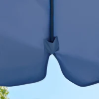 Outsunny 11FT Offset Hanging Patio Umbrella Cantilever Umbrella with Easy Tilt Adjustment, Cross Base and 8 Ribs for Backyard, Poolside, Lawn and Garden, Blue(m-8)