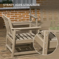 Outsunny Patio Furniture Set HDPE Material, 45" x 27.5" x 31.5", Cream White(m-4)