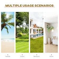 Outsunny 10' Wood Outdoor Hammock, Hammock with Stand Rainbow Bed, Heavy Duty Roman Arc Hammock for Single Person for Patio Backyard Balcony Porch, White(m-7)