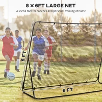 Soozier 8' x 6' Soccer Rebounder Net with 5 Adjustable Angles for Backyard Park Training Practice(m-4)