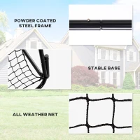 Soozier 8' x 6' Soccer Rebounder Net with 5 Adjustable Angles for Backyard Park Training Practice(m-6)